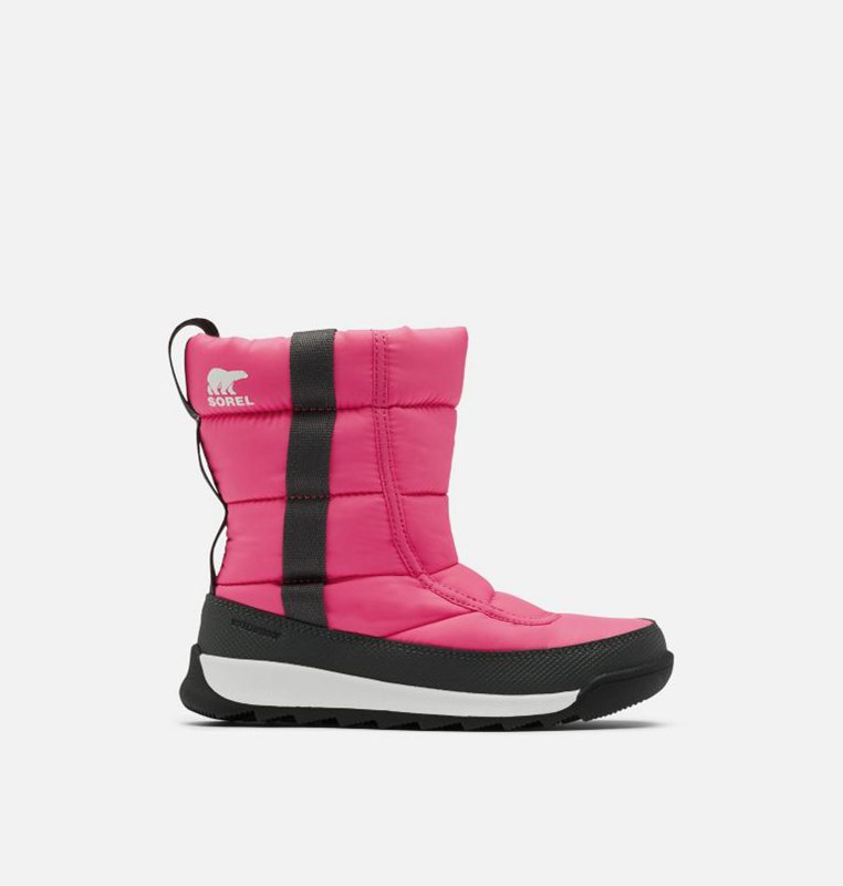 Kids Snow Boots Pink/Black - Sorel Childrens Whitney™ II Puffy Mid - 419-UDIWHS